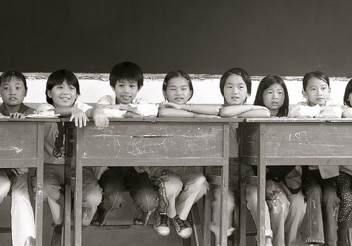 students sitting at desk