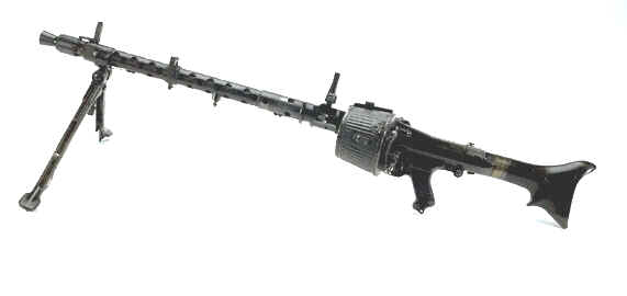 The Machinengewehr MG-34 was the predacessor of the MG-42 light machine gun.