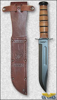 USMC Kabar, for when stealth is nessessary or when ammo is running low.