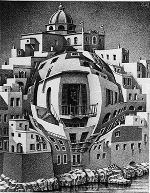 Balcony by M.C. Escher.