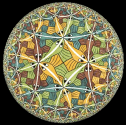 Circle Limit 3 by M.C. Escher.
