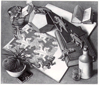 Reptiles by M.C. Escher.