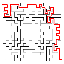 Solved maze