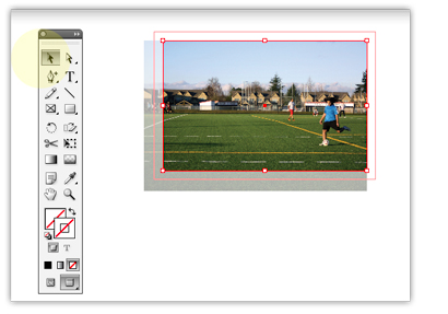 how to crop an image in indesign